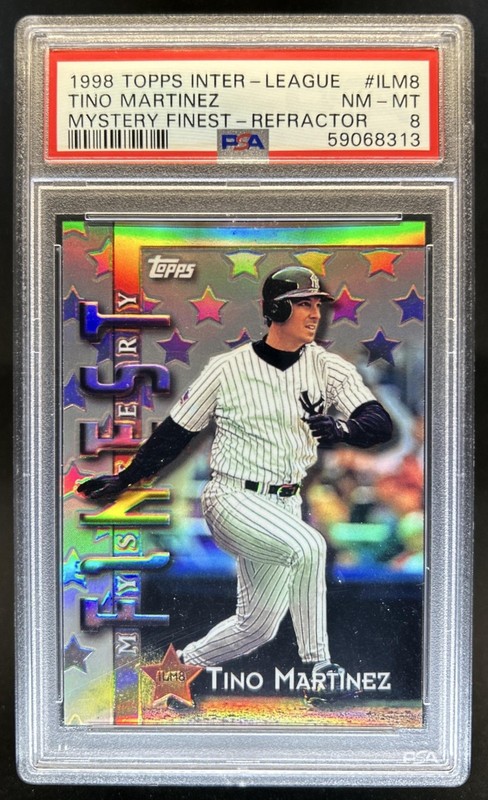 1998 Topps Tino Martinez Mystery Finest Refractor #ILM8 New York Yankees PSA 8
