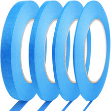 4 Pack Blue Painters Tape - Fine Line Masking Tape 1/16", 1/8", 1/4", 1/2" X 60