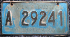 Antigua/Barbuda Expired 2000 Series License Plate - A29241