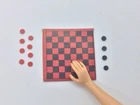 Vintage 1966 Skipper Rainy Day Checkers Game Board & Chips Set Incomplete