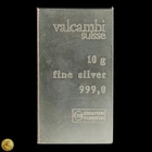 Valcambi Suisse 10g .999 Fine Silver Bar CombiBar Piece Bullion No Assay -E669