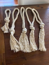 50FT Natural Triple Strand Twisted Cotton Rope 15mm Macrame Craft DIY Cord
