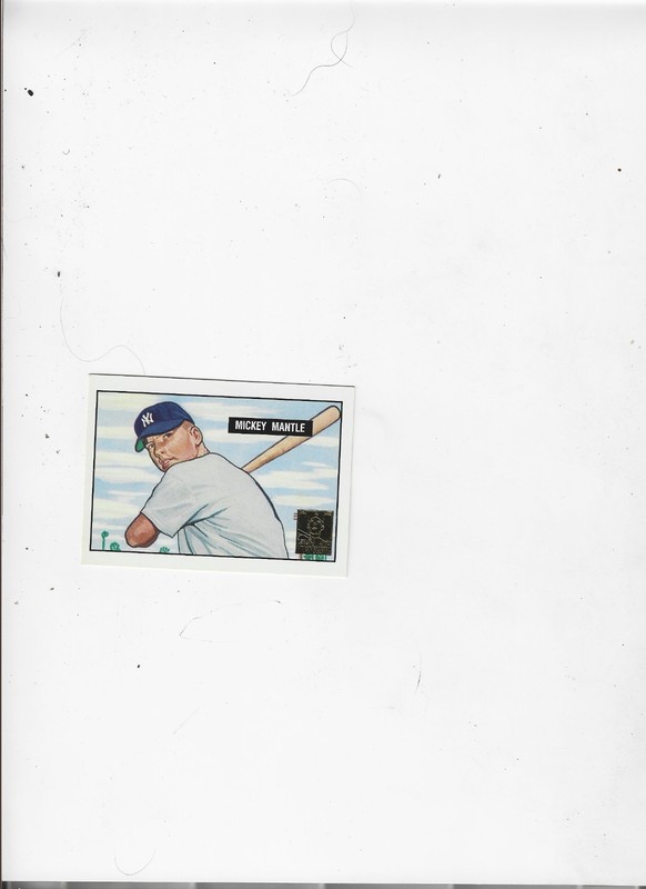 1996 Topps - Mickey Mantle Commemorative Reprints Mickey Mantle #1 1951 Bowman