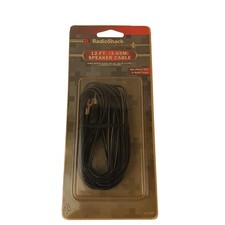 RadioShack 12-Ft Speaker Cable RCA Male to Spade Tongue Audio Home Theater New