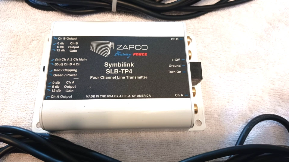 USED OLD SCHOOL ZAPCO SLB-TP4 4 CHANNEL LINE TRANSMITTER LINE DRIVER DIN TO RCA - Image 2 of 4