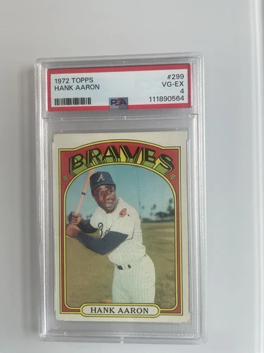 1972 Topps - Hank Aaron #299 PSA GRADED 4 VG-EX
