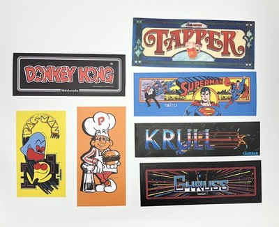 7-Eleven Pac-Man Stickers Lot 4 Bundle Bandai Namco Arcade Games Decals