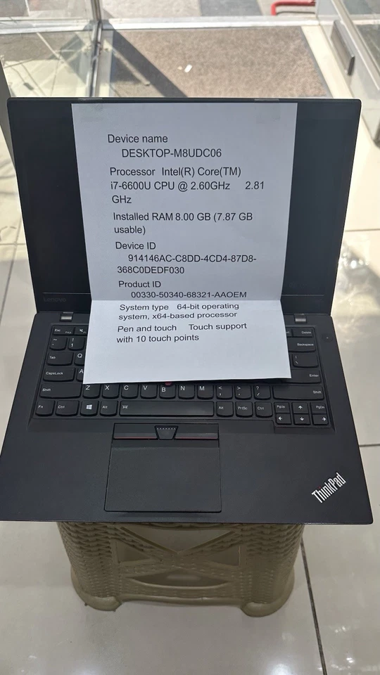Lenovo ThinkPad T460s · i5-6600U · 8GB · 250GB, photo 1 of 2