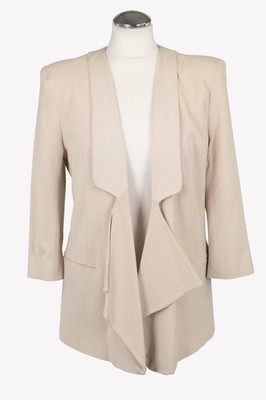 French Connection Damen Blazer Gr. 40 (UK 14) Beige Businessjacke Damenblazer