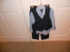 Boys Kenneth Cole Reaction black Dress Pants and Vest Size 6