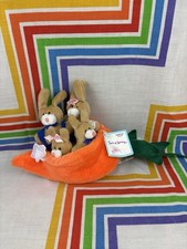 Vintage Applause Easter Bunny Family in a Carrot Plush Touch of Spring with Tags