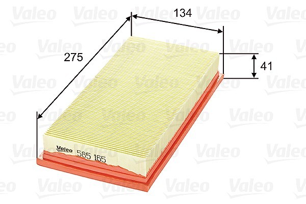 Valeo Luftfilter U.A. FüR Audi, Chrysler, Dodge, Plymouth, Renault, VW-image