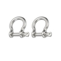 "2Pcs 304 Edelstahl SchraubstiftschäKel, Geschweifter SchäKel, 4Mm, 5/32\" 220 Lb"