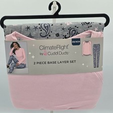 ClimateRight by Cuddl Duds Womens 2-piece Base Layer Top and Legging Set XSmall