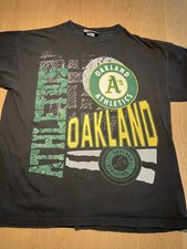 Vintage 90s Oakland Athletics T Shirt Apex One Made in USA MLB Baseball Large