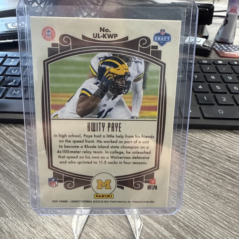 2021 Panini Legacy Under The Lights Kwity Paye #UL-KWP (RC) Indianapolis Colts - Image 2 of 4