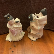 Lot of 2 – Japanese Hakata Dolls - Nara Mother and Child – Hamilton Collection