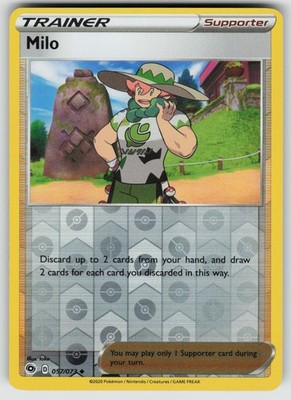 Milo 057/073 Uncommon Champion's Path Pokemon Reverse Holo Near Mint