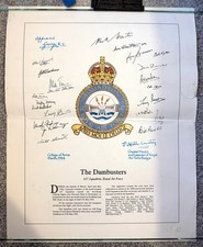 The Dambusters RAF 617 Squadron print - pre-signed poster with crest/Op Chastise