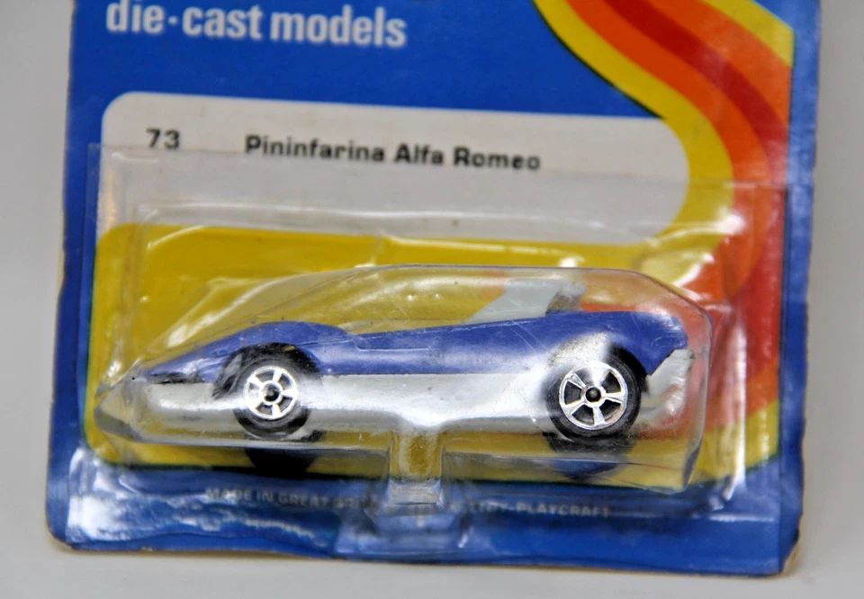 CORGI JUNIOR 73 PININFARINA ALFA ROMEO P33 NEW ON CARD RARE BLUE COLOR FREE SHIP - Image 2 of 4