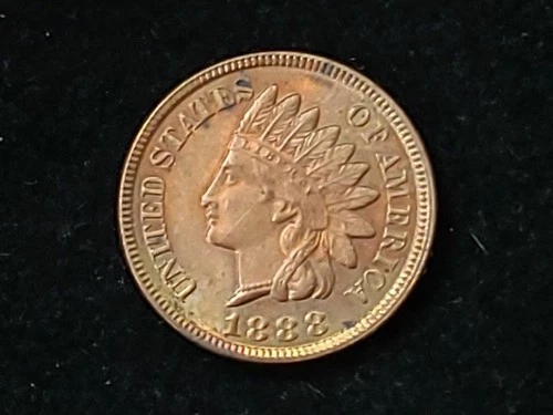 1888 Indian Head Cent Uncirculated-light scratch on Cheek NICE!
