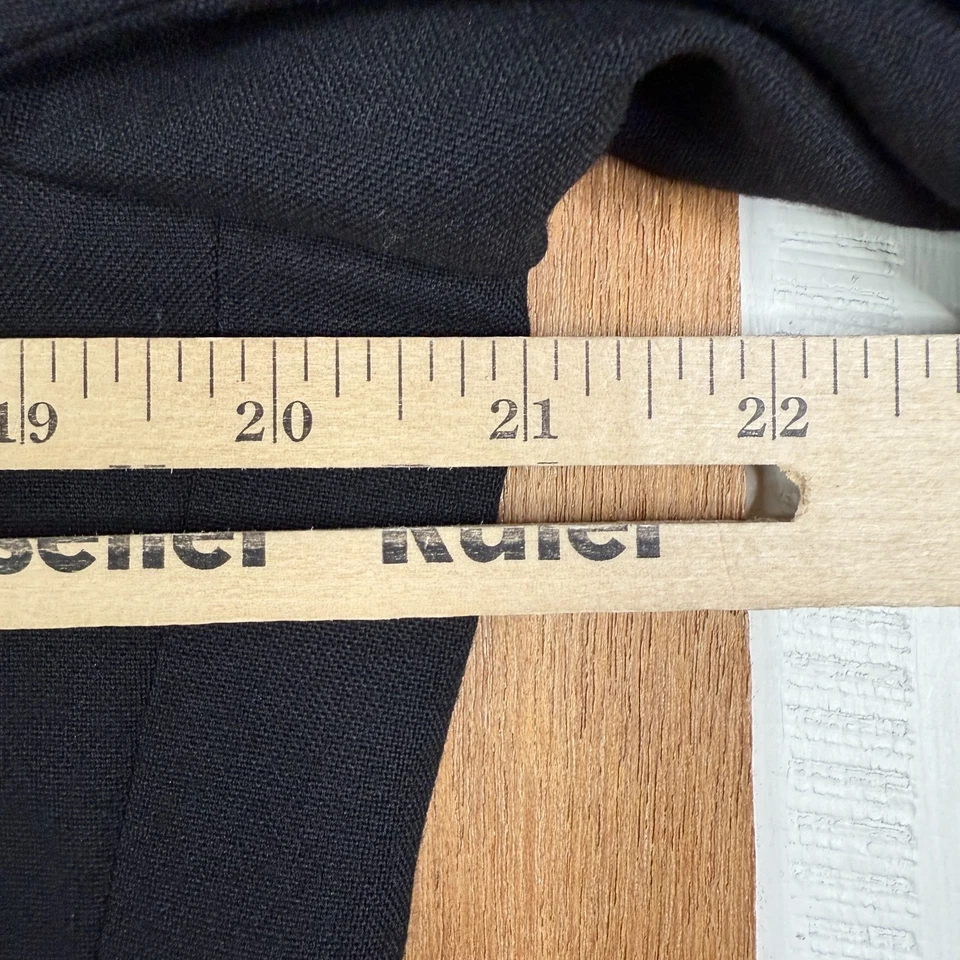 Calça smoking masculina vintage 42R xale preto lapela 1 botão 100% lã lona 36x30 - Imagem 3 de 4