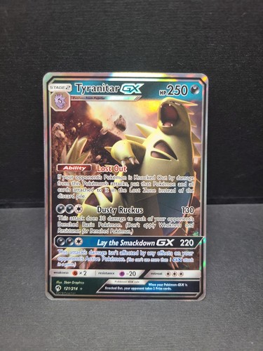 Tyranitar GX 121/214 - Holo Ultra Rare Pokemon Card - Lost Thunder - NM