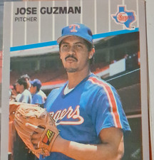 Fleer 1989 Fleer Jose Guzman #520 Texas Rangers Base Set Baseball Card