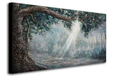 Forest Canvas Wall Art Nature Tree Landscape Panoramic Picture Modern Rustic ...