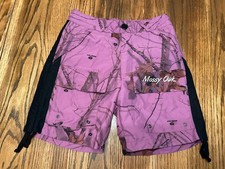 Mossy Oak Boys Swim Trunks Small Camo Purple Mauve Black Kids