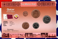 Littleton World Coin Set Qatar UNC 1,25,50 Dirhams 2008 5,10 Dirhams 2006