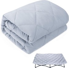 Breathable Microfiber Sheet for Regalo My Cot Joovy Travel Cot - Grey, 48x24.5