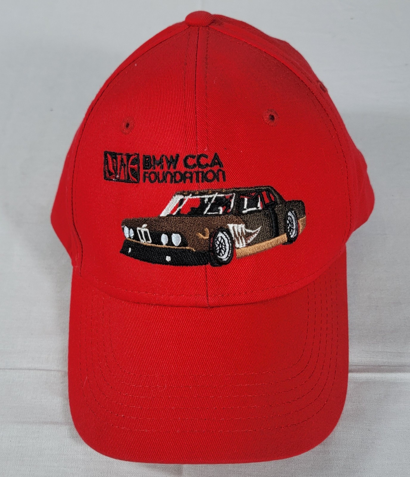 RARE BMW CCA Foundation Red E30 M3 Race Car Embroidered Hat Adjustable
