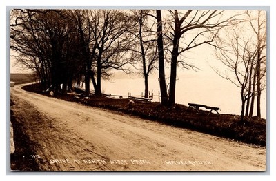 RPPC Waseca MN Minnesota North Star Park Loon Lake Posted 1925 Postcard