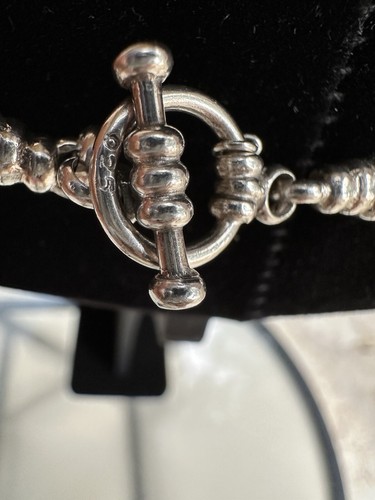 Sterling Silver Heavy Serpentine Toggle 21 “ Necklace 48.8g - Picture 3 of 4