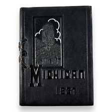 1937 University of Michigan Leather Commencement Program Ann Arbor Notable Alums