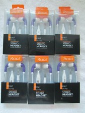 LOT 6,3,2 or 1 Reiko HS1490 SmartPhone Stereo Headset Inline Microphone -purple