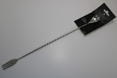 15 3/4'' Bar Spoon With Fork End 18-8 Stainless Steel by BARFLY