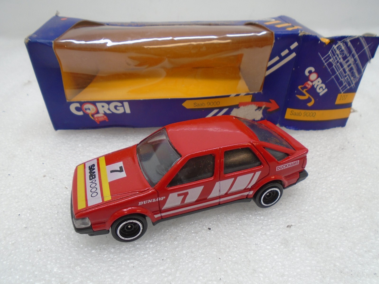 Corgi Die-Cast Metal Car Models  Saab 900 Boxed  107 c. 1984