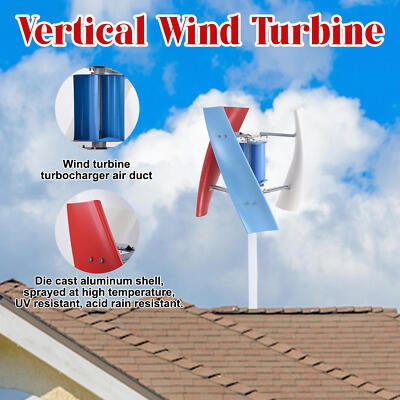 3000W 24V Vertical Axis Wind Turbine Generator W/ Controller Wind Power New