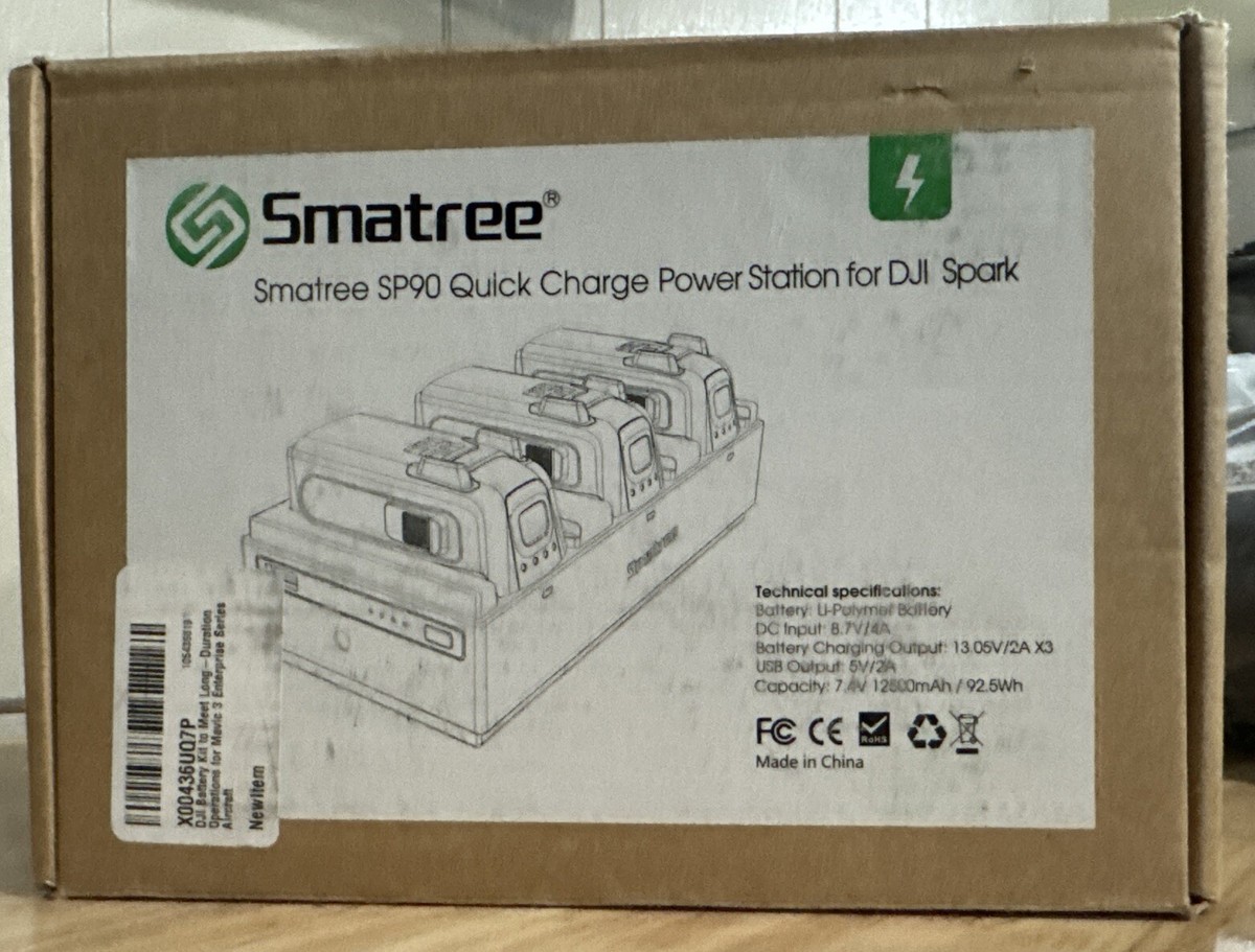 SMATREE SP90 12,500mAh Power Station Bank for DJI SPARK Drone with