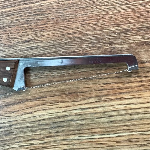 Cheese Saw Japan Kaicuc #2070 w/ Sleeve Stainless Steel Hardwood Handle Vintage - Picture 8 of 10