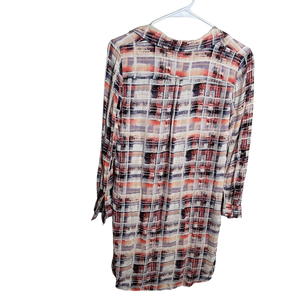 Blusa Cato Niña Juvenil XL Bolsillo Abotonado Manga 3/4 Colorida Top Alto-Bajo Foto 3 de 4