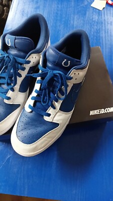 Authentic Nike iD Custom Indianapolis Colts Tennis Shoes Size 12 nice cond