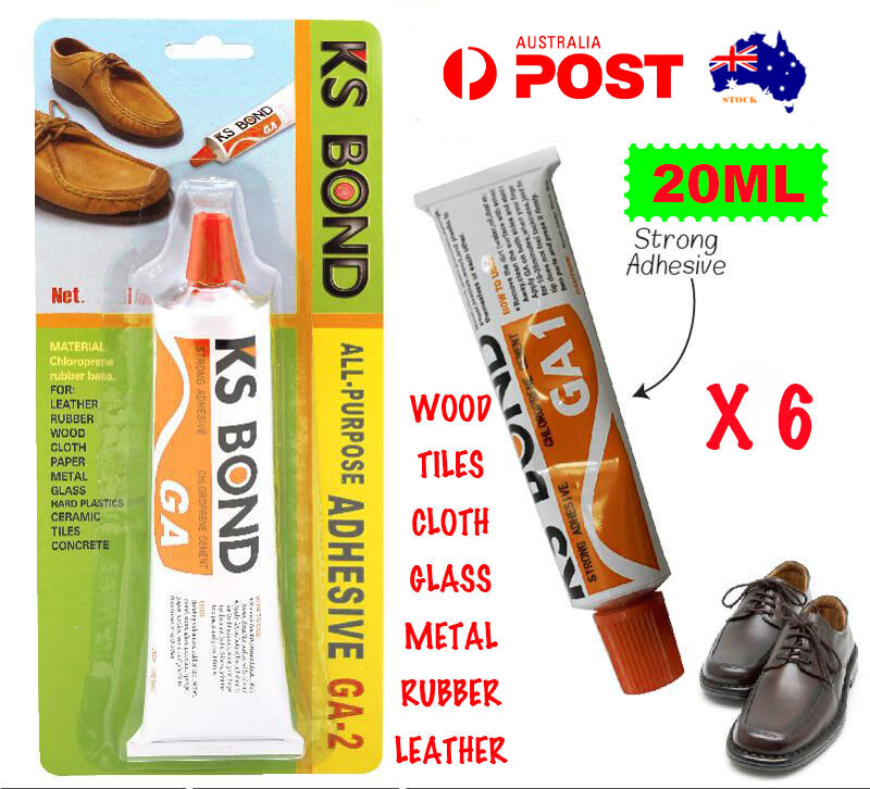 6 x 20ml KS BOND Multi Purpose Strong Adhesive Glue Leather Glass Metal Rubber eBay