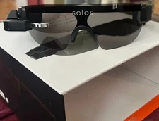 Solos Smart Glasses with Widescreen Display, Microphone & Vista Display, Blk NEW