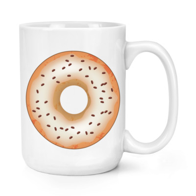 Kaffee glasiert Donut Donut 15 Unzen große Tasse Tasse - Essen lustig groß