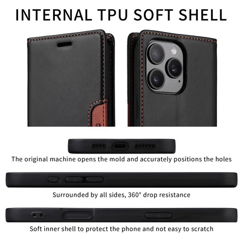 Luxury Leather Magnetic Wallet Cover Case For 16 15 14 13 12 11 Pro Max 7 8 XR - 第 10/17 張圖片