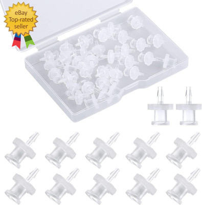 30Pcs Syringe Adapter, Clear Female Luer Lock 1/16'' Luer Lock Connector Kit to S