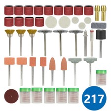 217Pcs Mini Rotary Tool Accessories Kit Grinder Bit Sanding Drum for Dremel